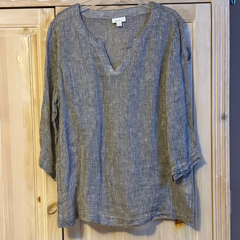 J jill Purejill 100%  Linen Women's Top